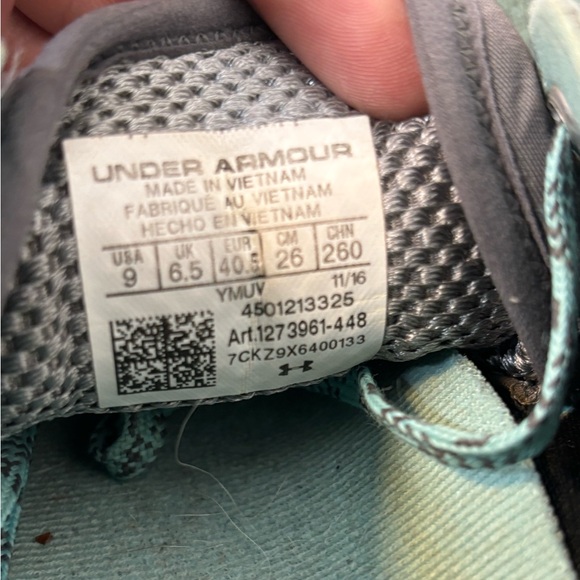Under Armour Charged Bandit 2 Aqua Splash / Dark Grey Shoes Size Women’s 9 - Picture 12 of 12
